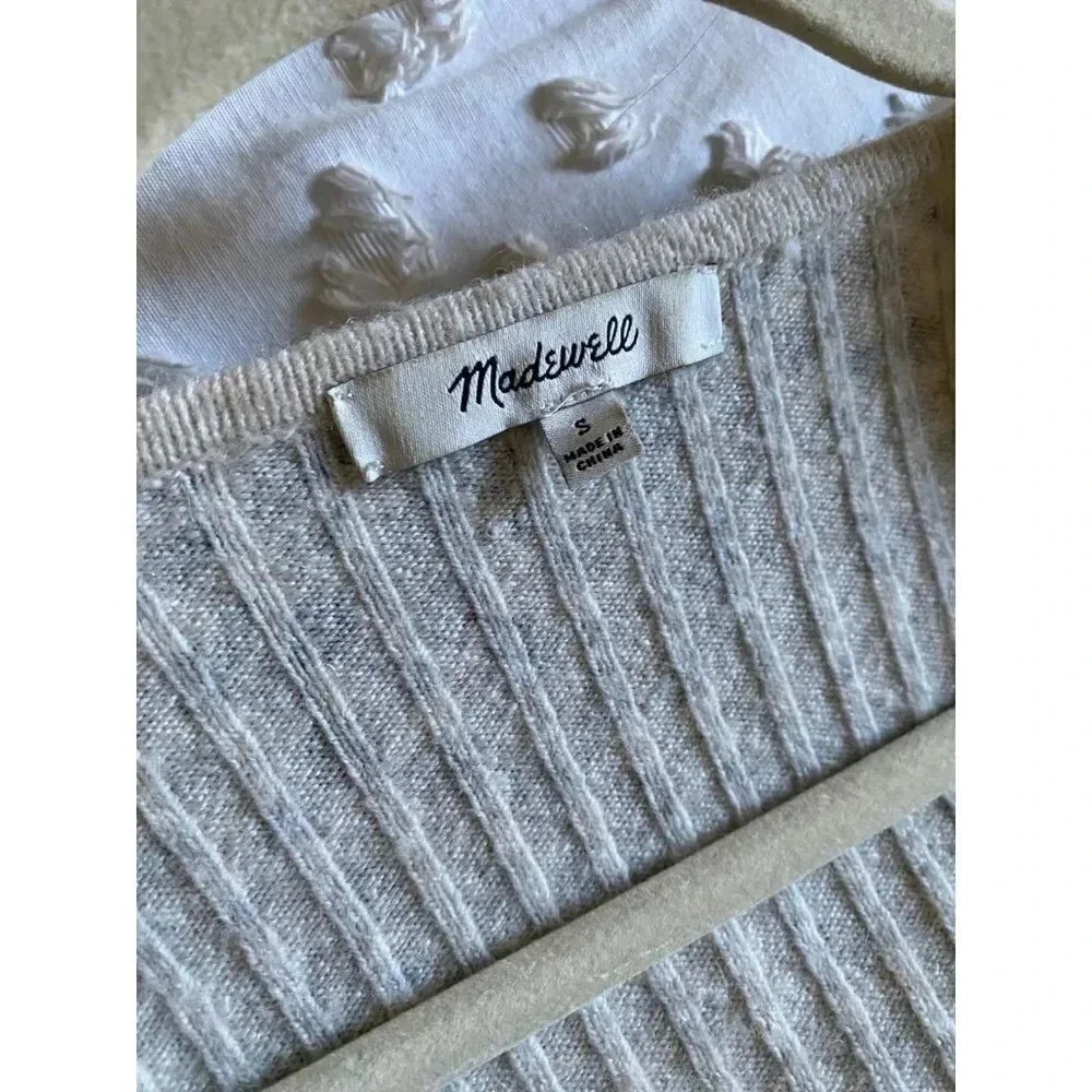 Madewell Wool Sweater Women’s Small Vintage Ditsy Cameron Ribbed Cardigan